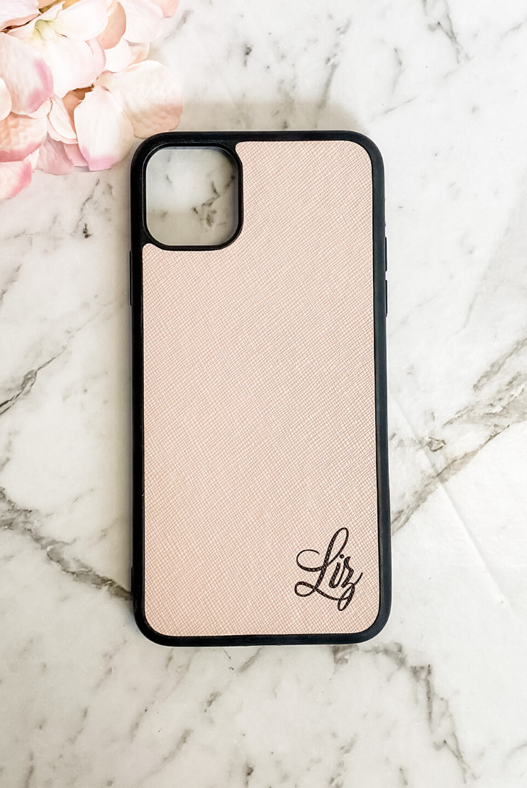 Personalised personal Luxe Leather Phone Case