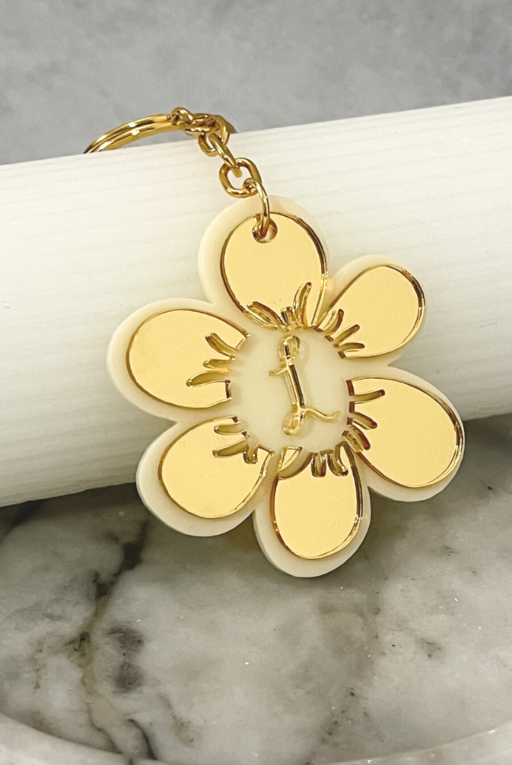 personalised daisy keyring keychain gift birthday syndey austrlia perfect occasion wedding