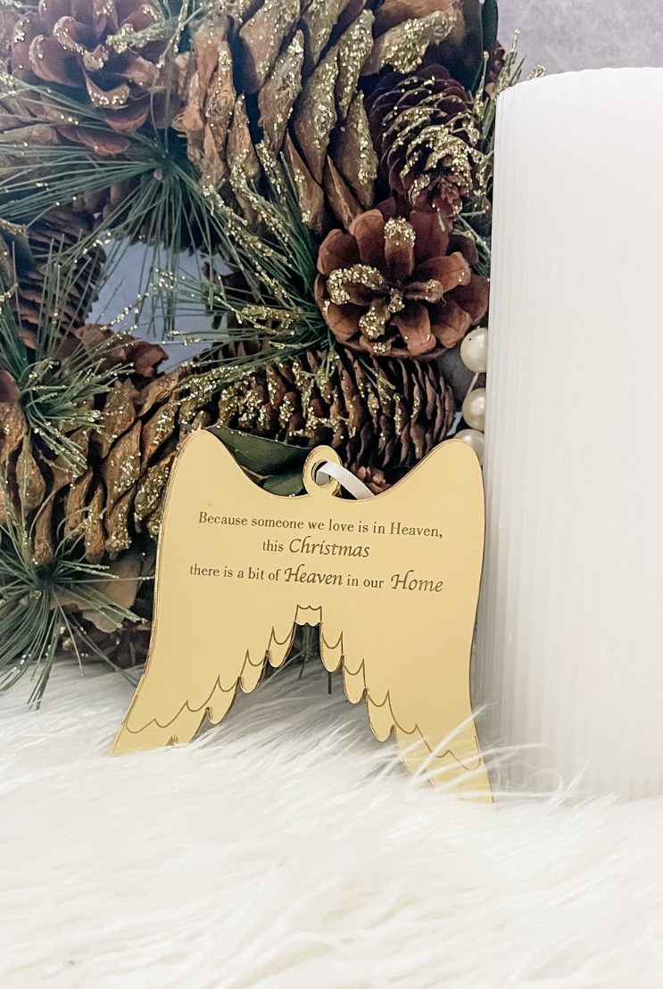 Personalised Angel-Wing Christmas Ornament