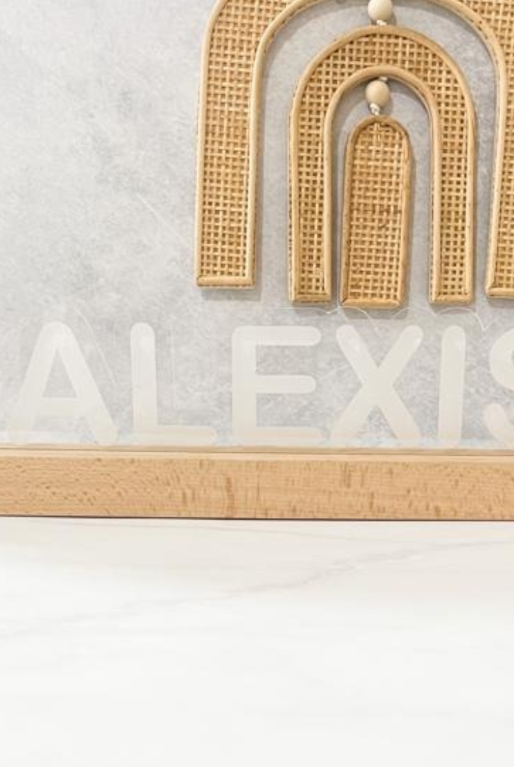 Large Personalised LED Timber Base Night Light