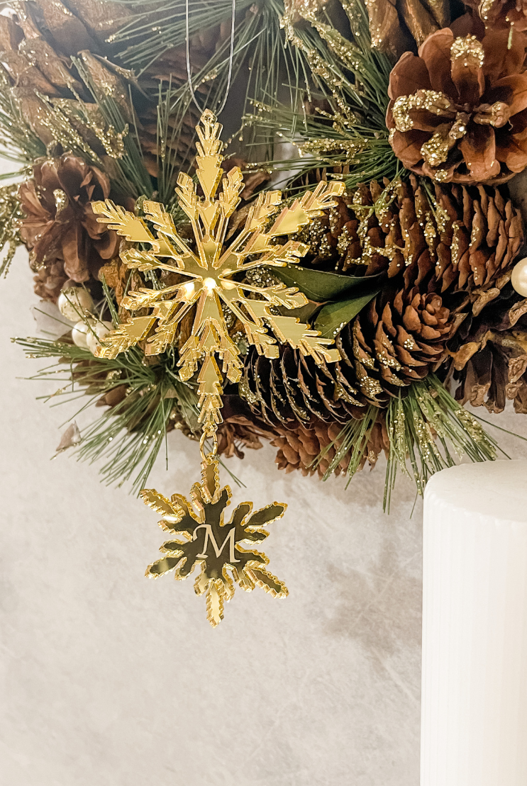 Personalised Snowflake Drops Ornament