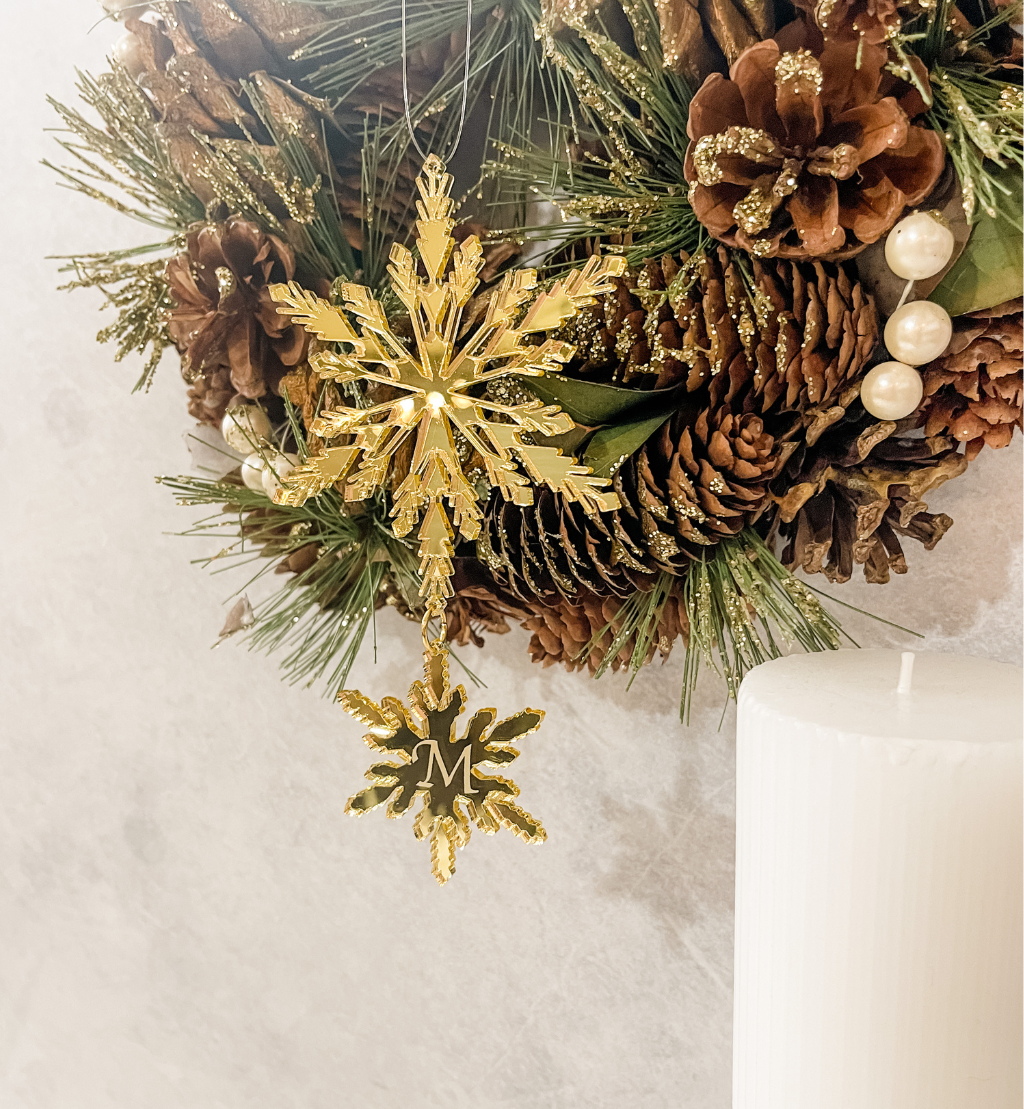 Personalised Snowflake Drops Ornament