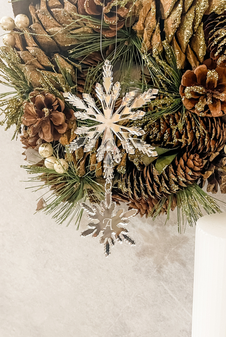Personalised Snowflake Drops Ornament