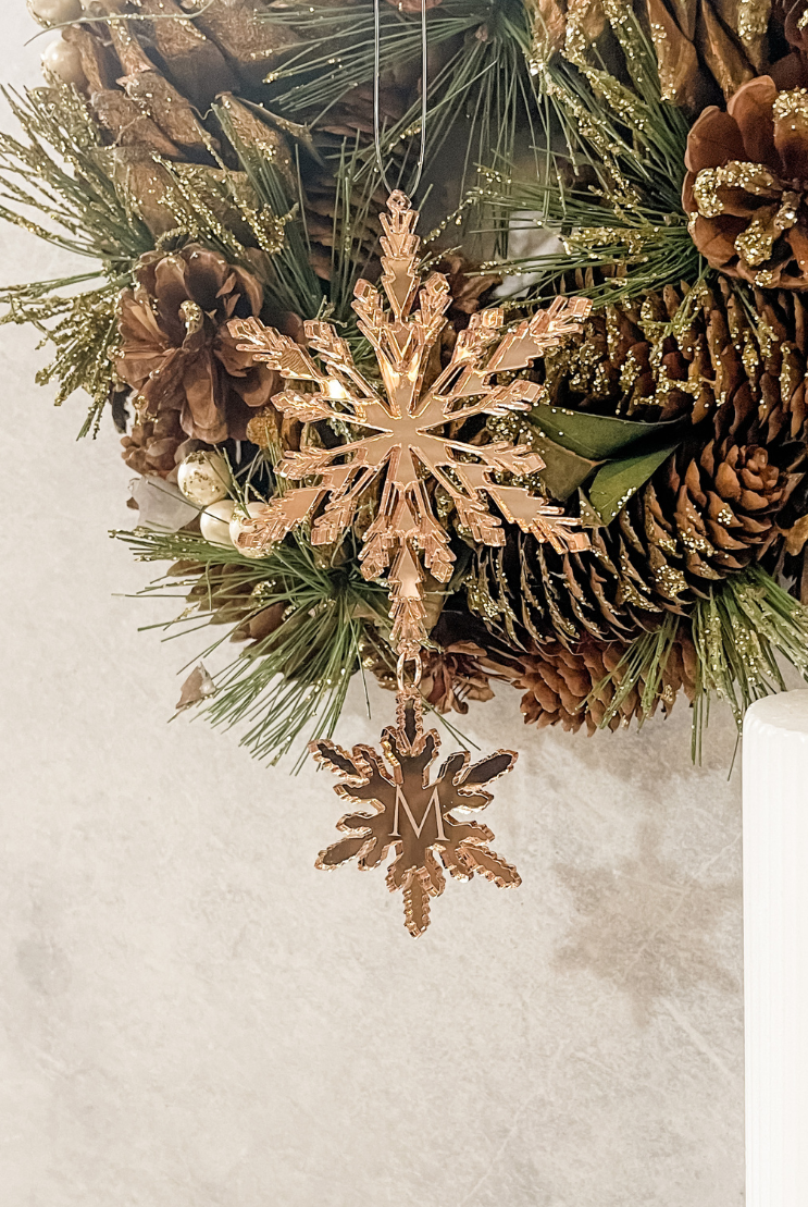 Personalised Snowflake Drops Ornament