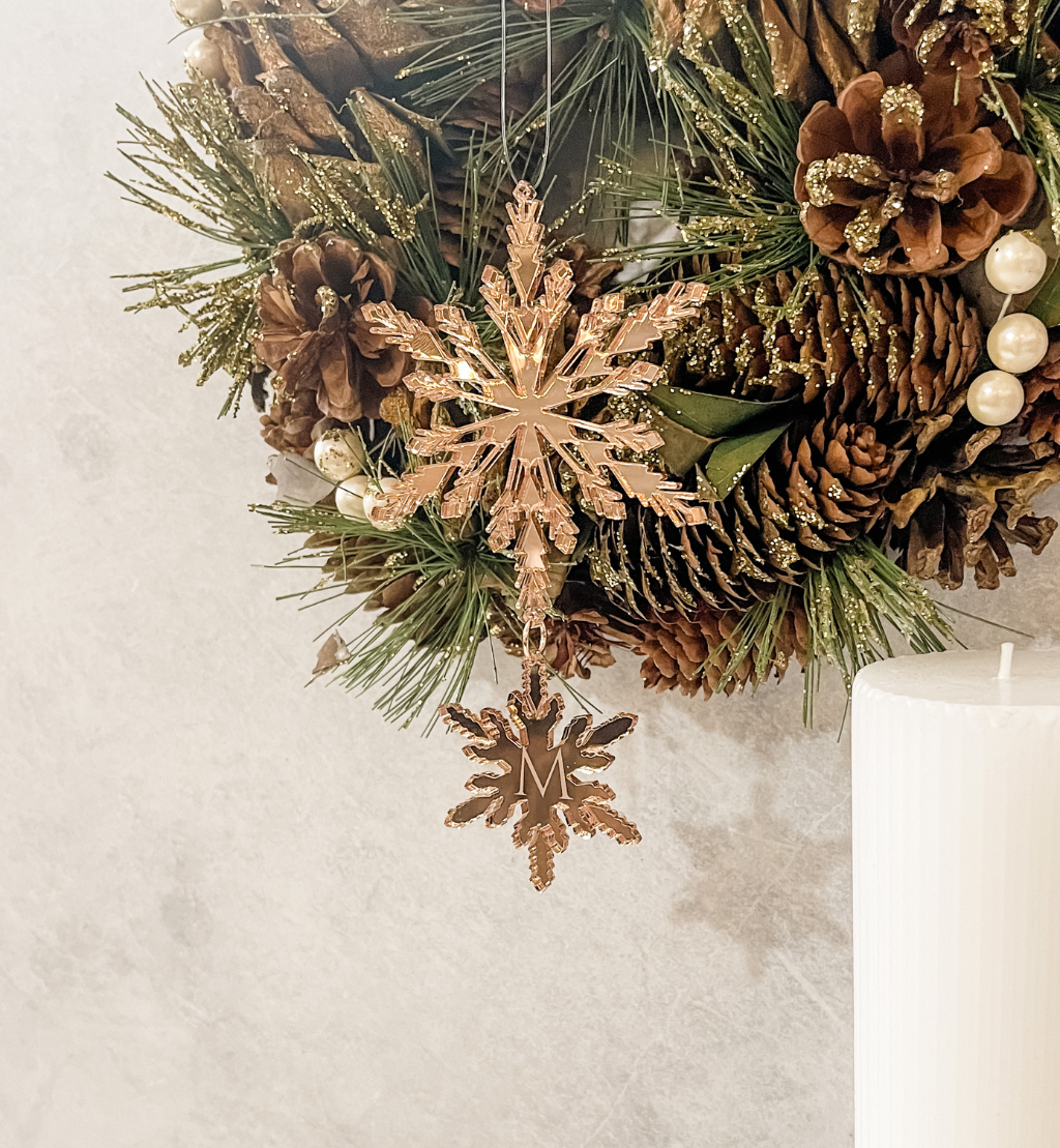 Personalised Snowflake Drops Ornament