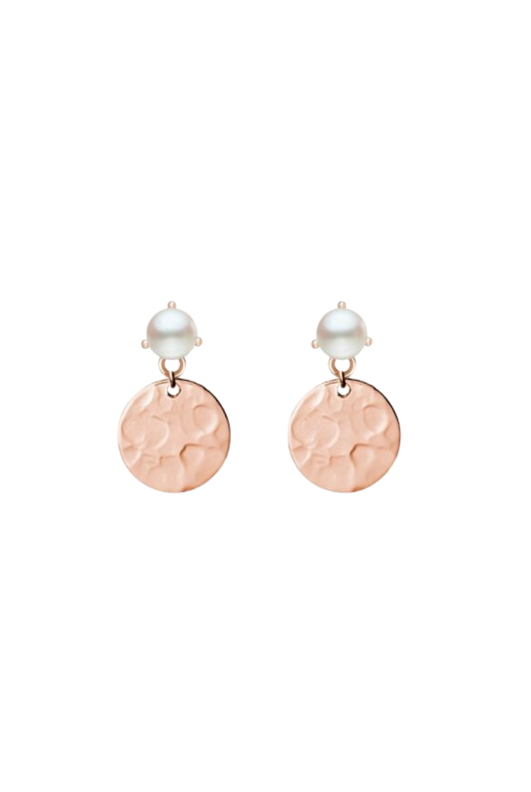 Drop Disk Pearl Earing