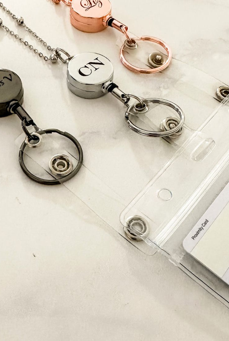 Beaded Personalised Retractable Badge Lanyard