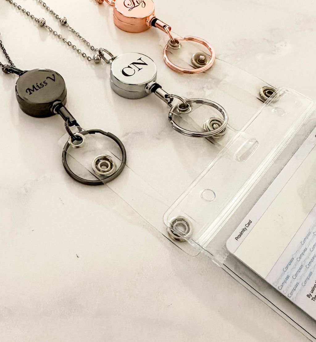 Beaded Personalised Retractable Badge Lanyard