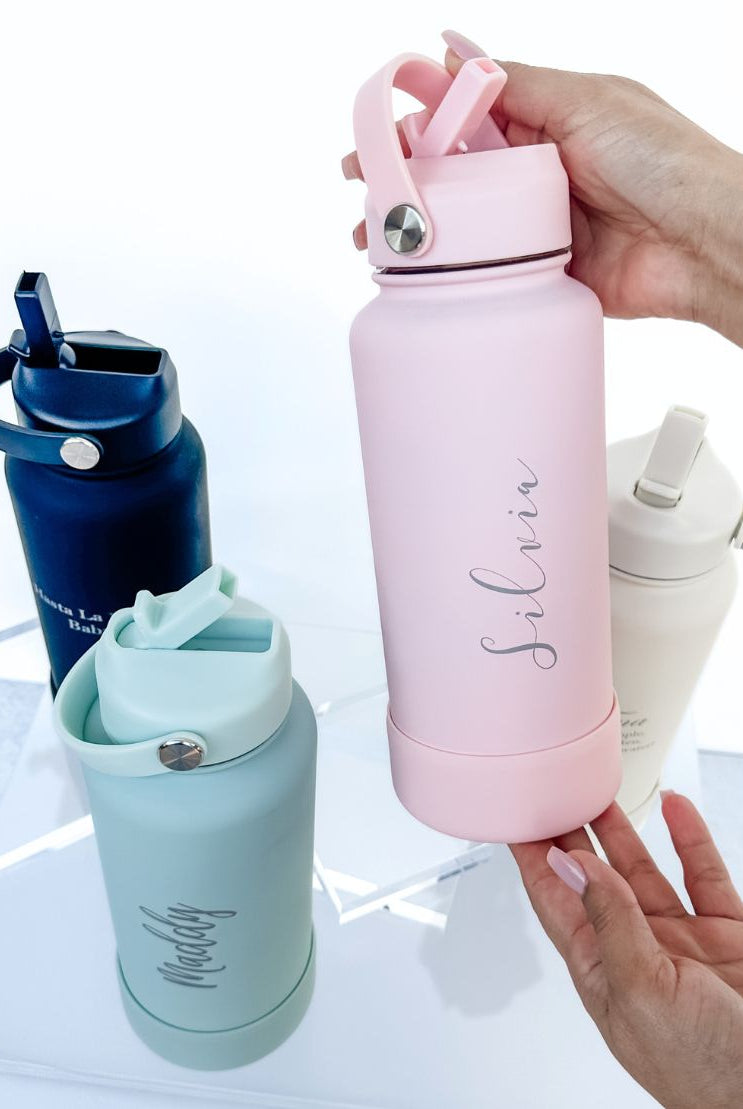 1-Litre Sip Lid Personalised Insulated Bottle with Rubber Base