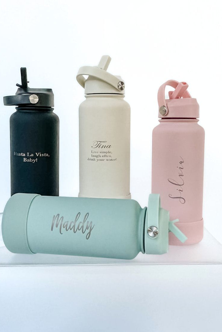 1-Litre Sip Lid Personalised Insulated Bottle with Rubber Base