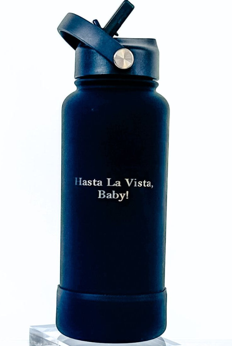 1-Litre Sip Lid Personalised Insulated Bottle with Rubber Base