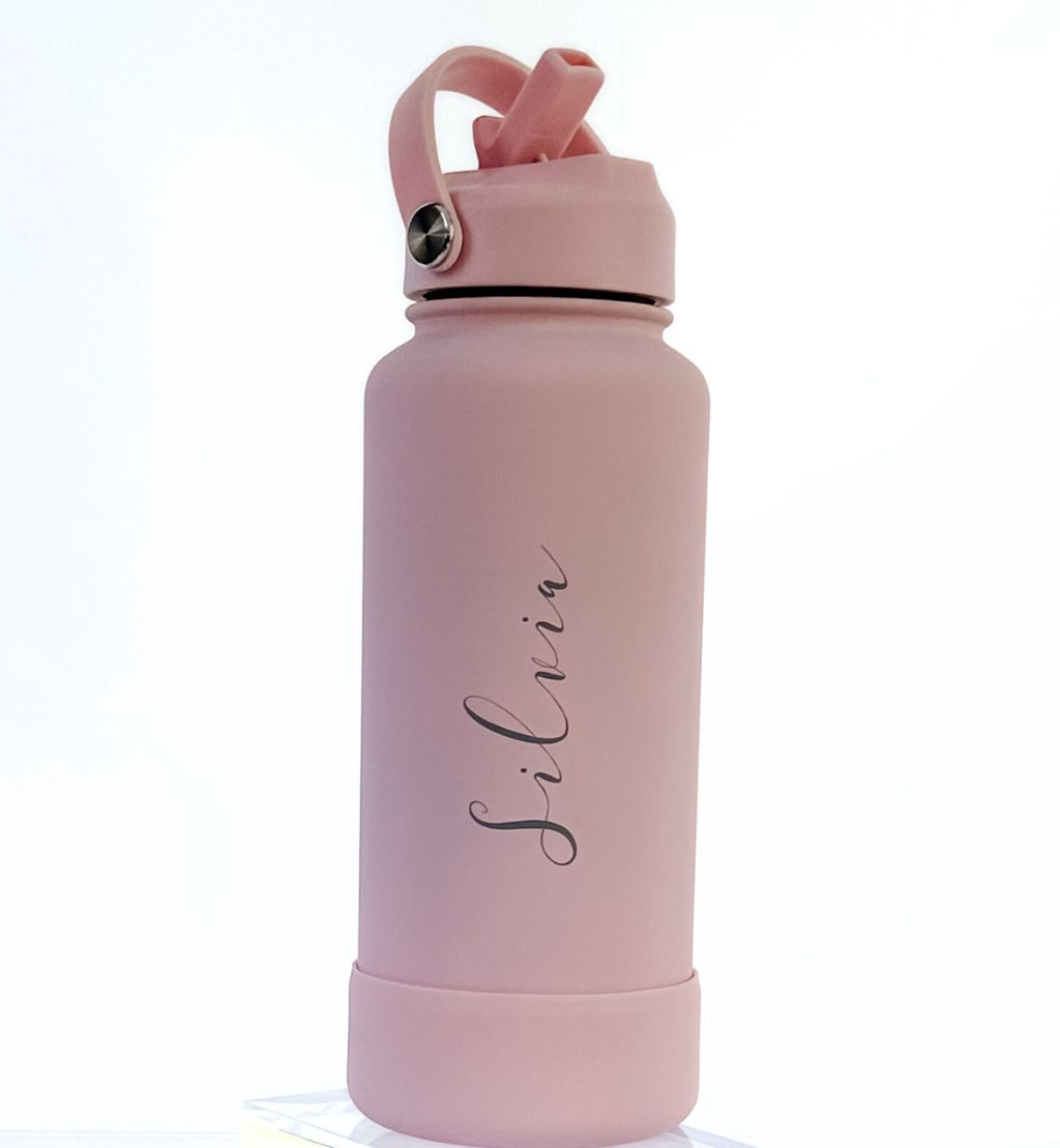 1-Litre Sip Lid Personalised Insulated Bottle with Rubber Base