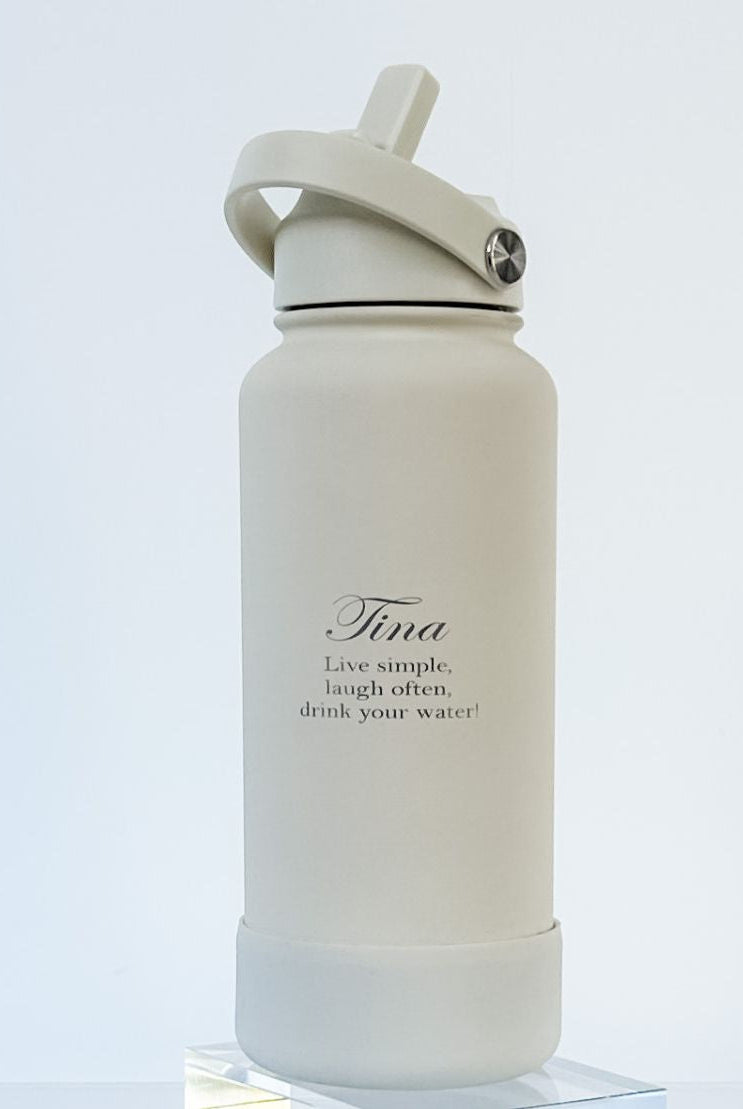 1-Litre Sip Lid Personalised Insulated Bottle with Rubber Base
