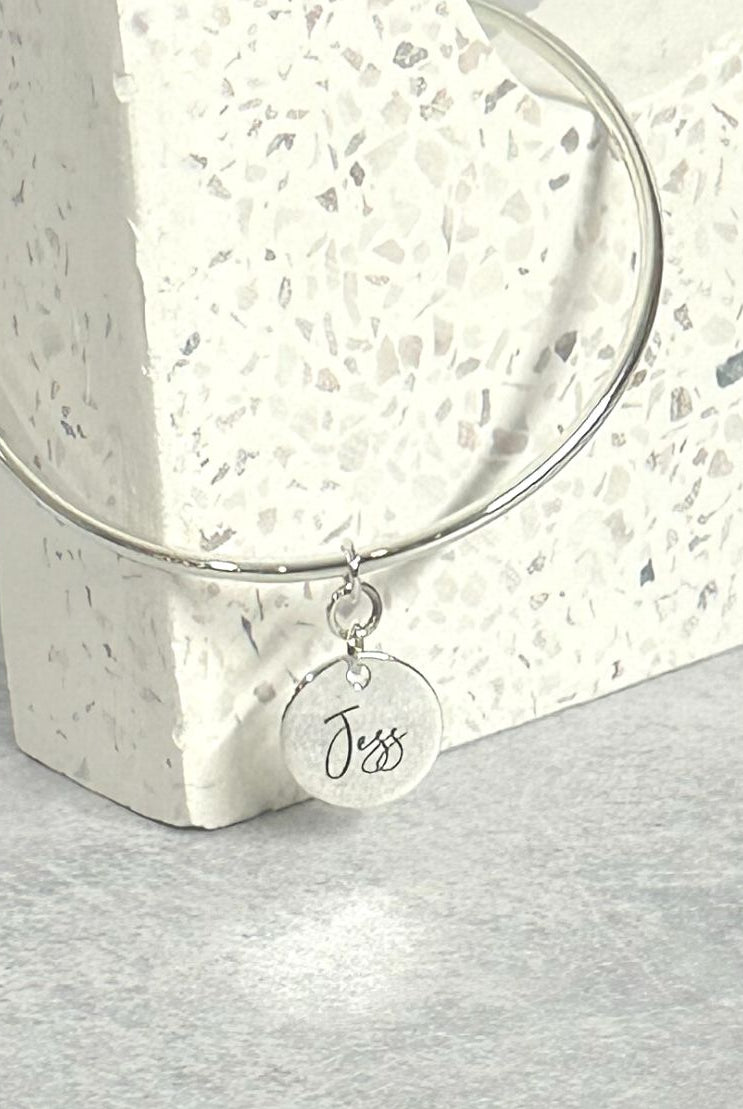 Personalised Disk Bangle