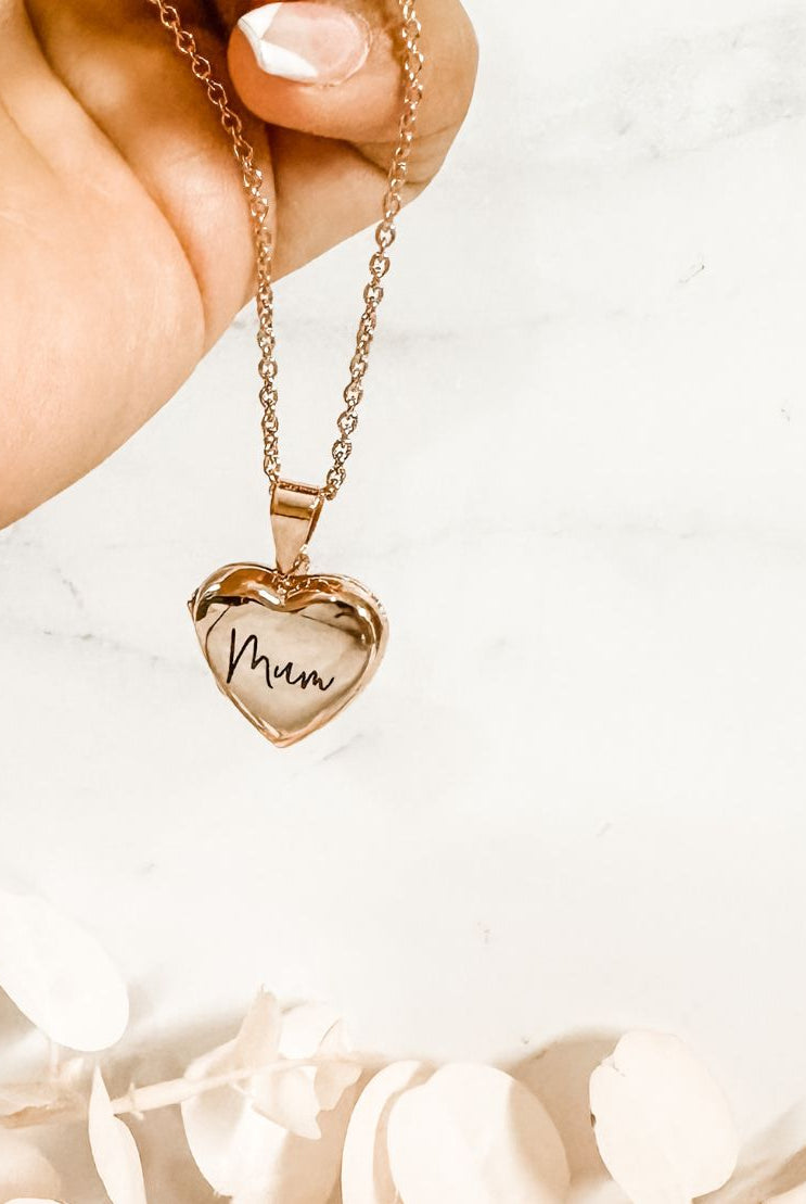 Personalised Rose Gold Heart Locket Pendant
