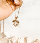 Personalised Rose Gold Heart Locket Pendant