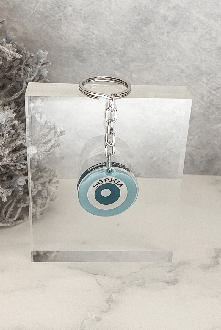 Blue Eye Magic Personalised Keyring