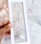 Personalised Flamingo Keyring
