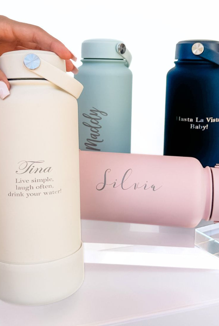 1-Litre Personalised Insulated Bottle with Rubber Base