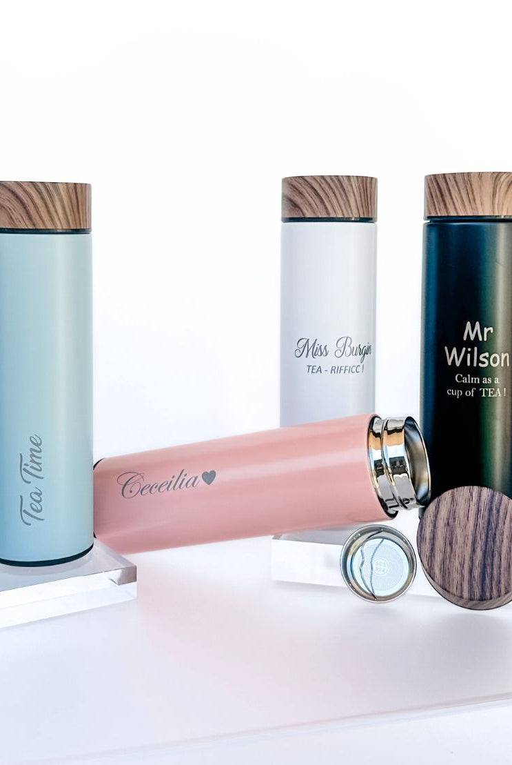 500ml Wood Grain Lid Personalised Infuser