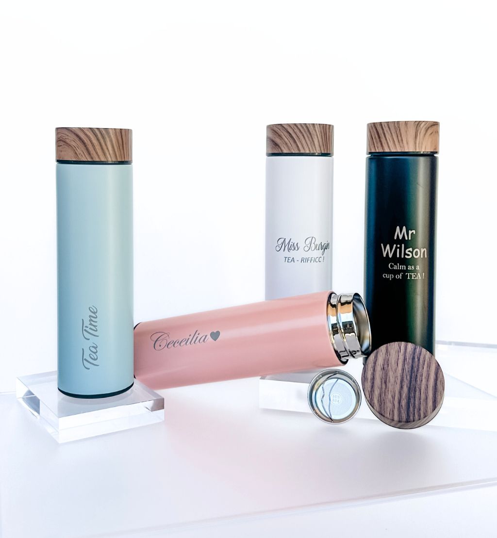 500ml Wood Grain Lid Personalised Infuser