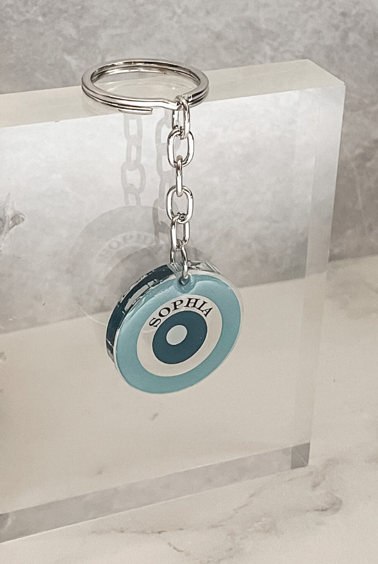 Blue Eye Personalised Keyring