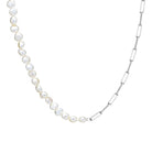 Oblong & Pearl Necklace