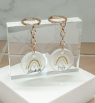 HOPE Personalised Keyring keychain gift print rose gold gold silver acrylic epoxy fashion