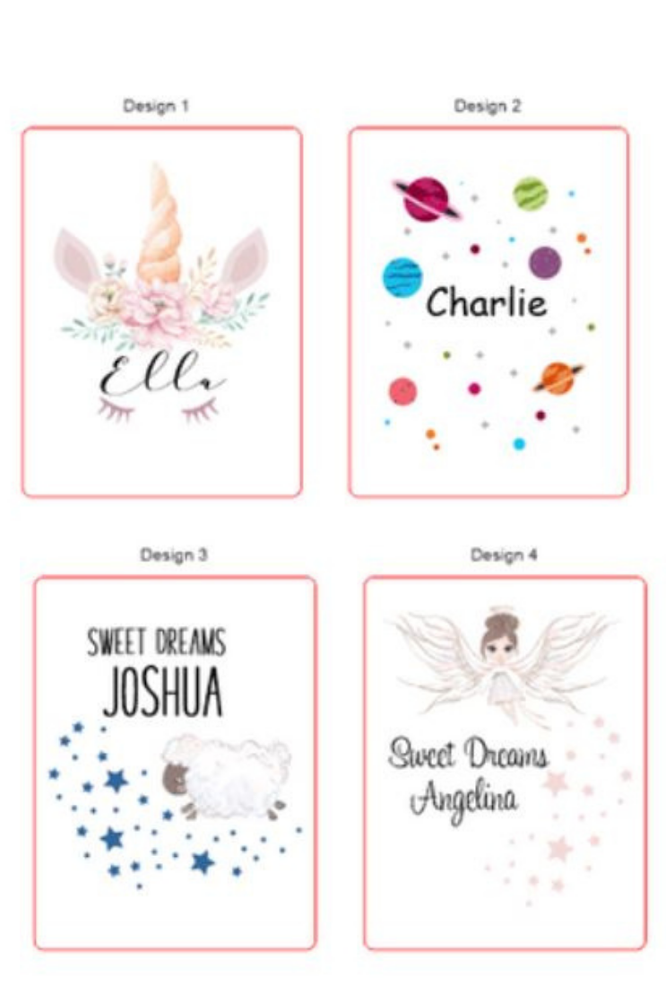 Personalised PRINTED LED Frame 7 RGB LIGHTS