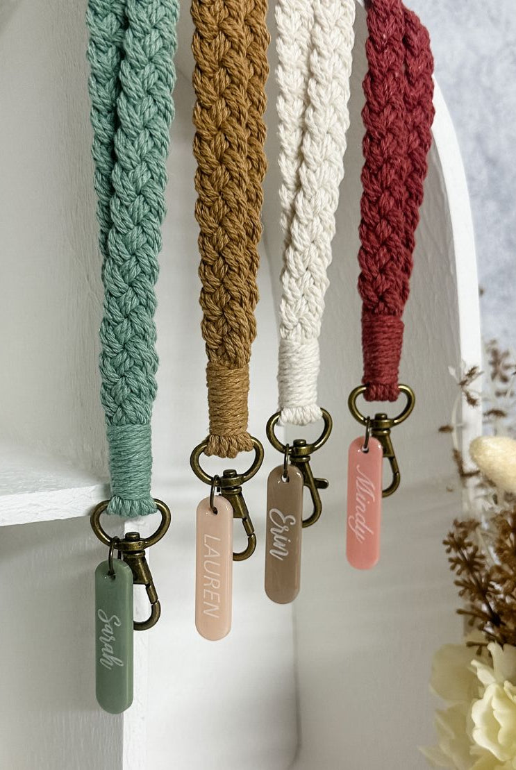 Personalised Macrame Lanyards