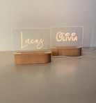 Personalised LED Timber Base Night Light