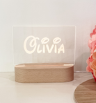 Personalised LED Timber Base Night Light