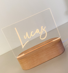 Personalised LED Timber Base Night Light