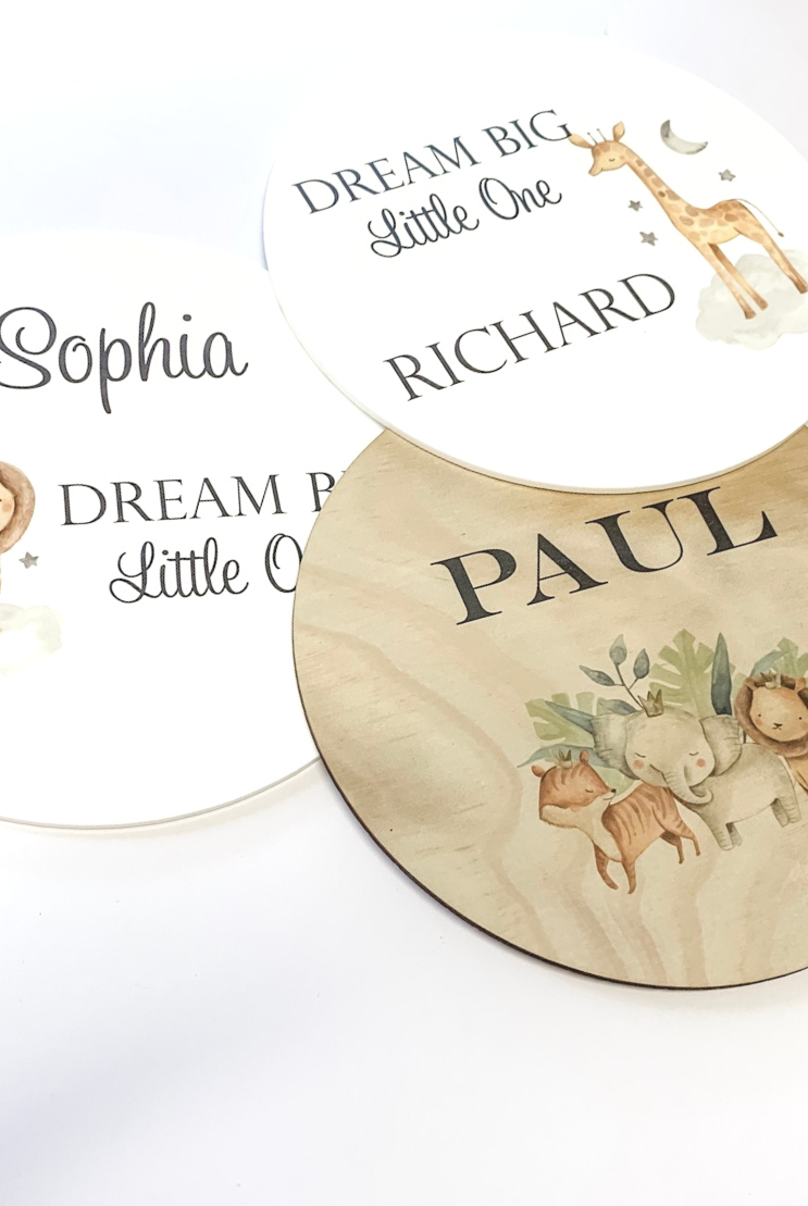 PERSONALISED DREAM BIG NAME PLAQUES