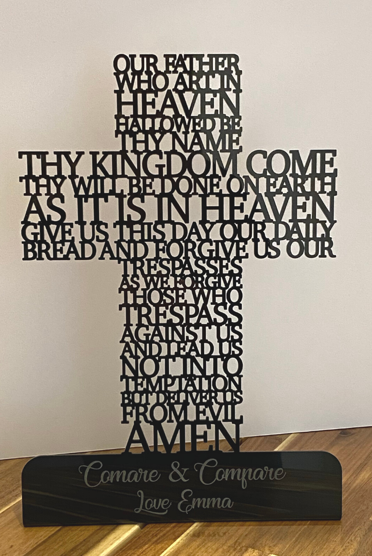 Personalised Freestanding Prayer Cross