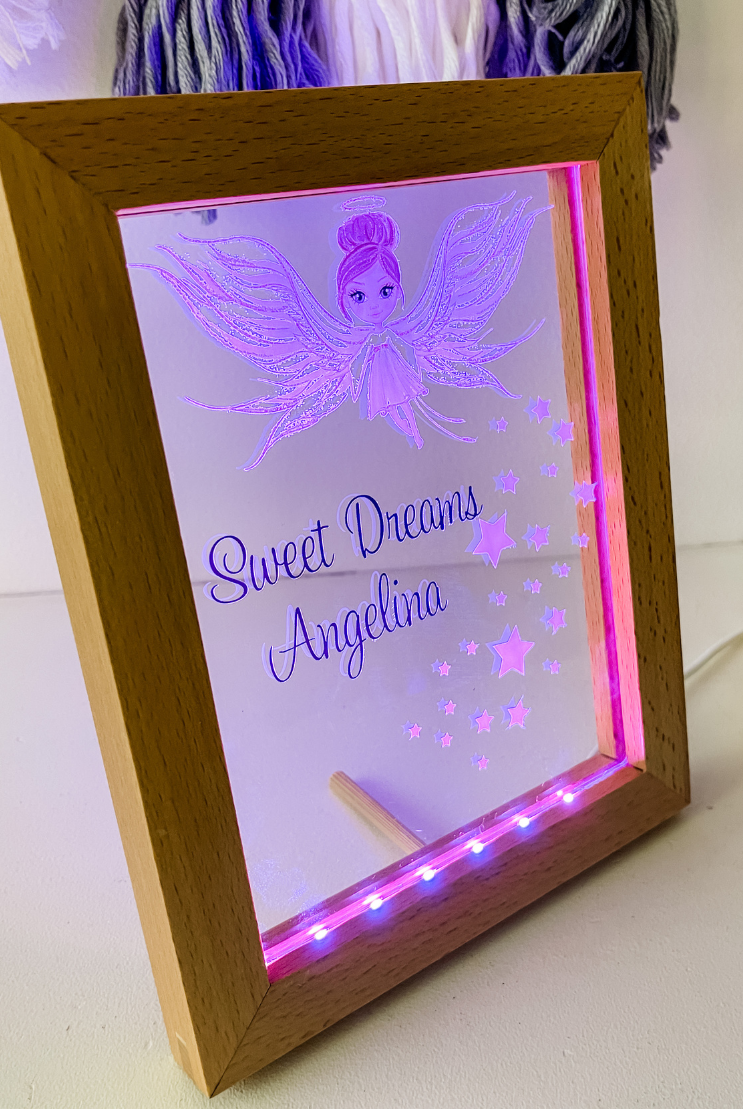 Personalised PRINTED LED Frame 7 RGB LIGHTS