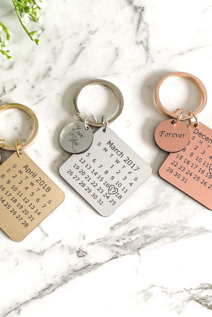 Moment-in-Time Personalised keyring Keychain