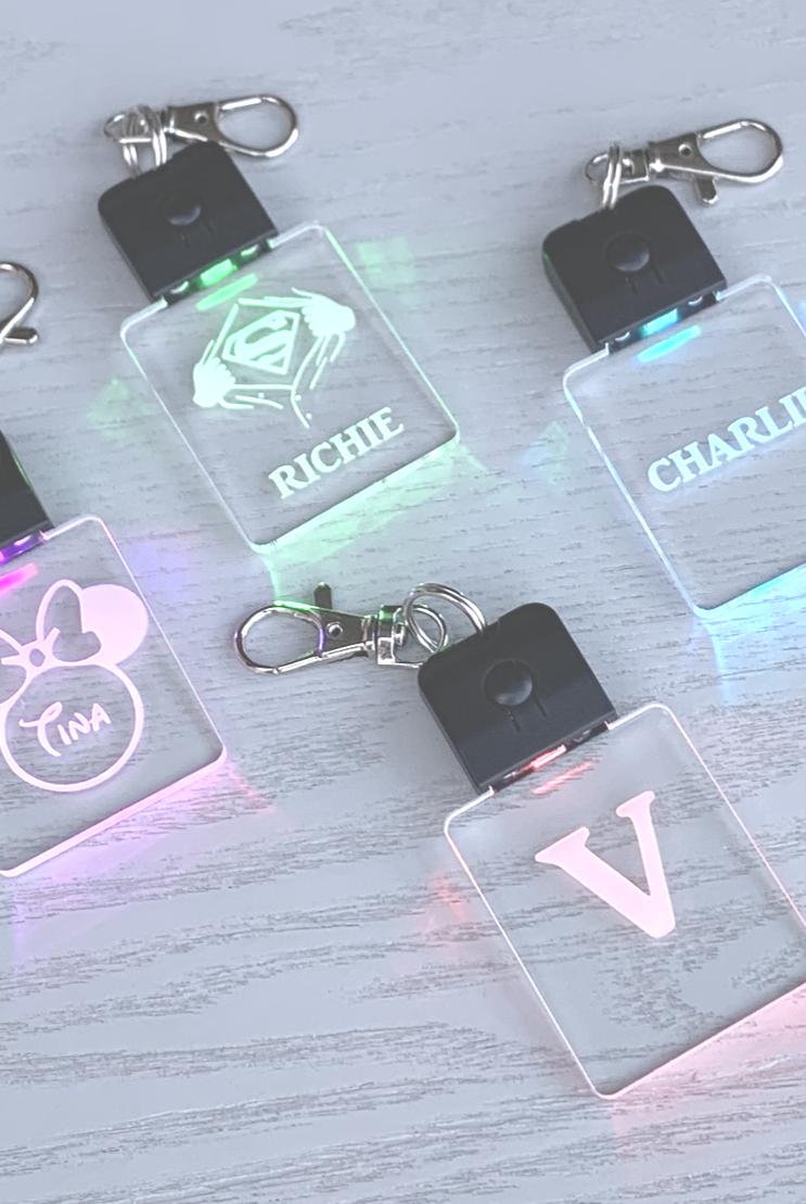 Personalised LED Keychain Keyring