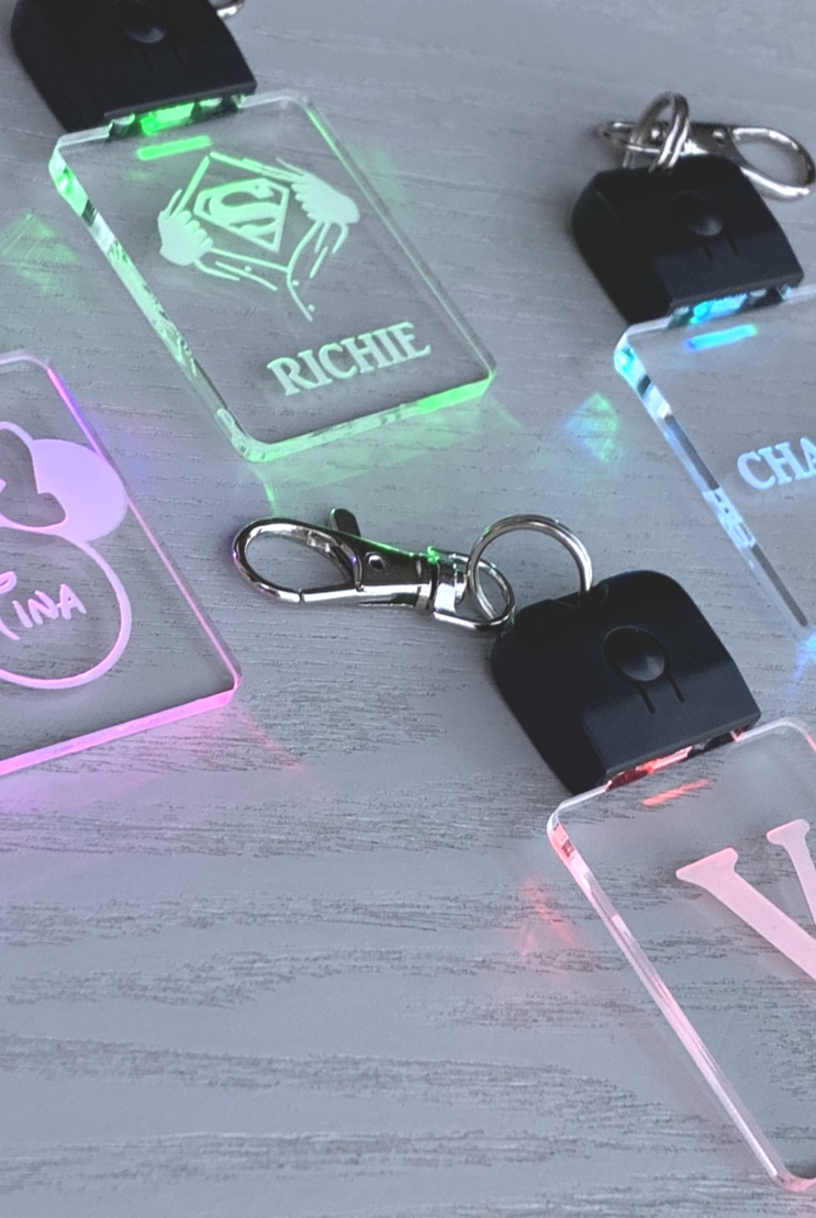 Personalised LED Keychain Keyring