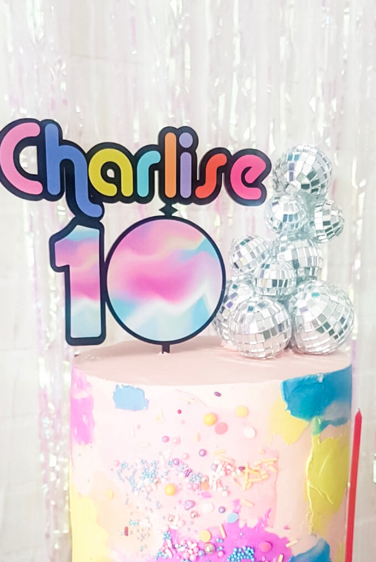 Custom UV printed Cake Topper