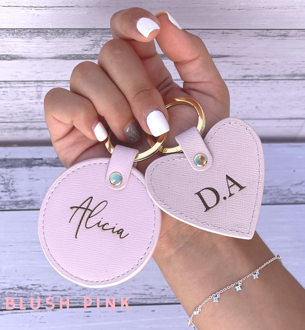 personalised luxury leather keyring keychain key