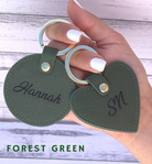 personalised luxury leather keyring keychain key