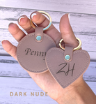 personalised luxury leather keyring keychain key