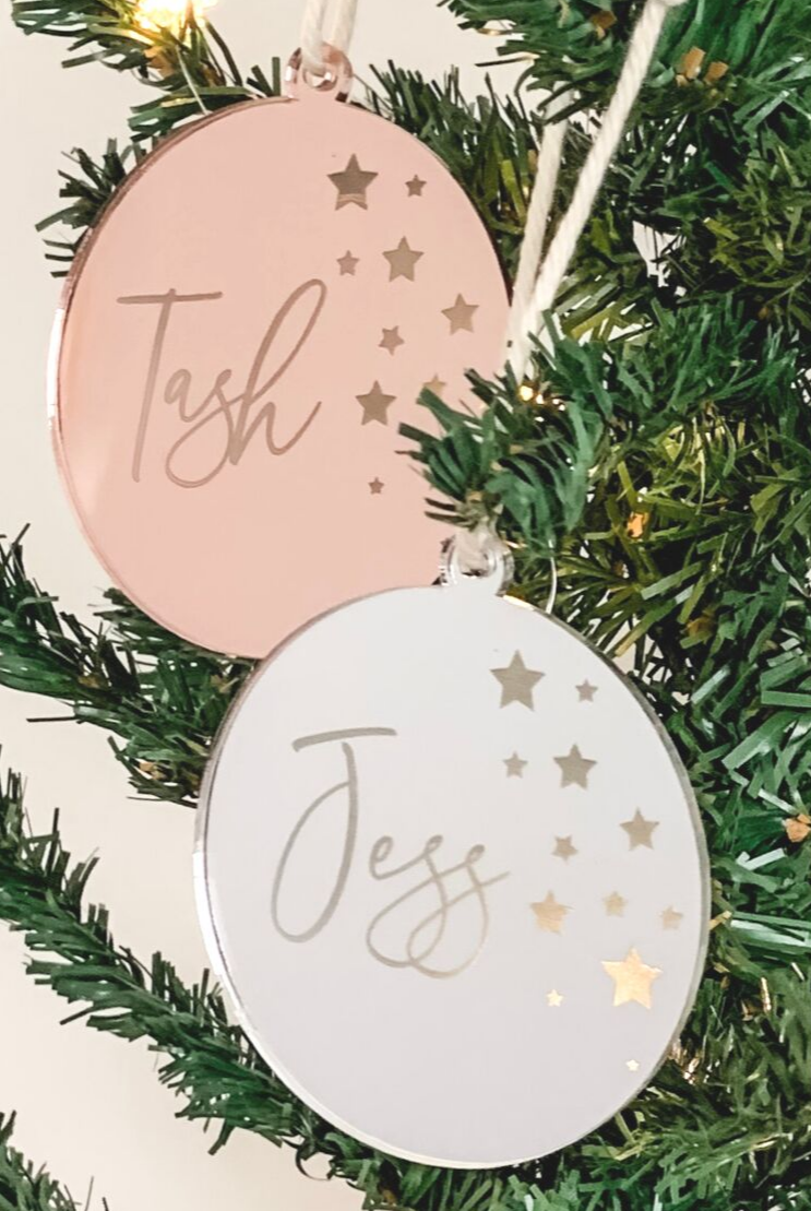 PERSONALISED SOLID ROUND CHRISTMAS ORNAMENT