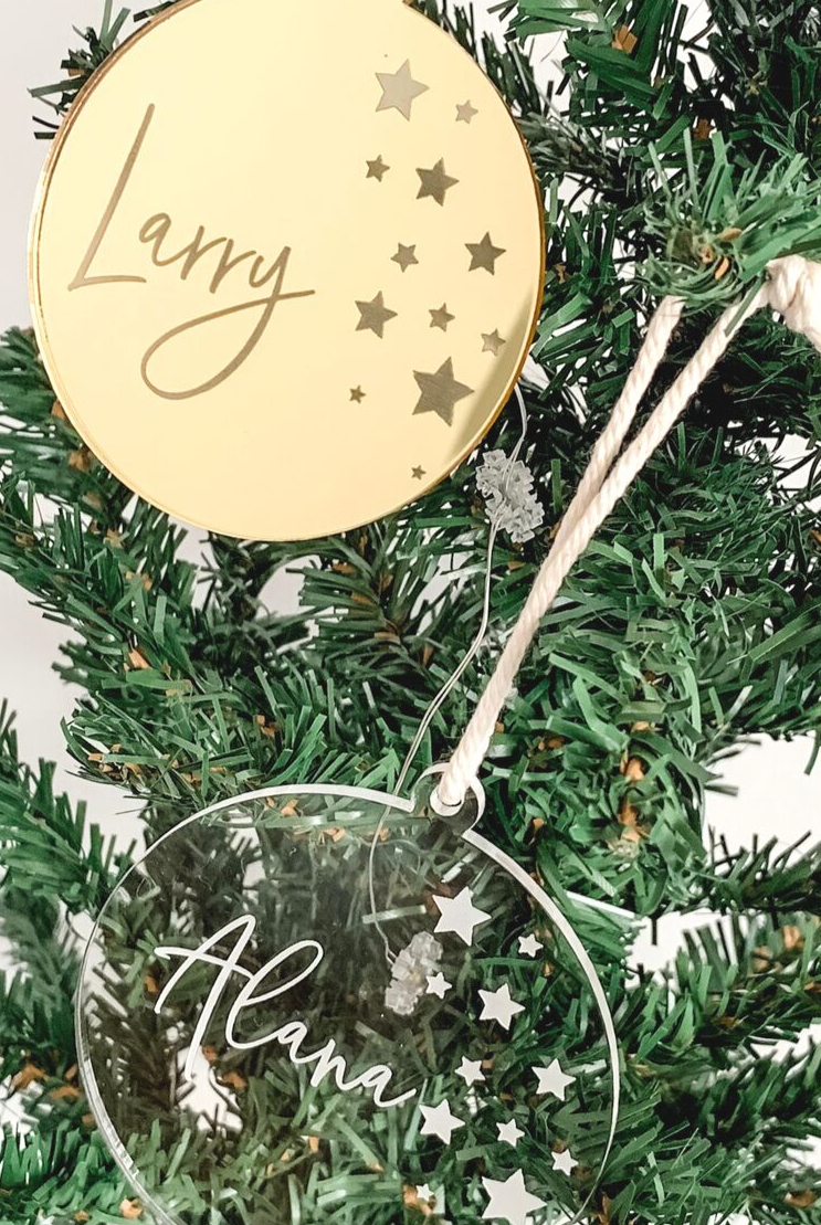 PERSONALISED SOLID ROUND CHRISTMAS ORNAMENT