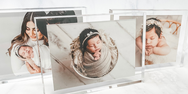 Personalised Acrylic Photo and Text Gift Blocks