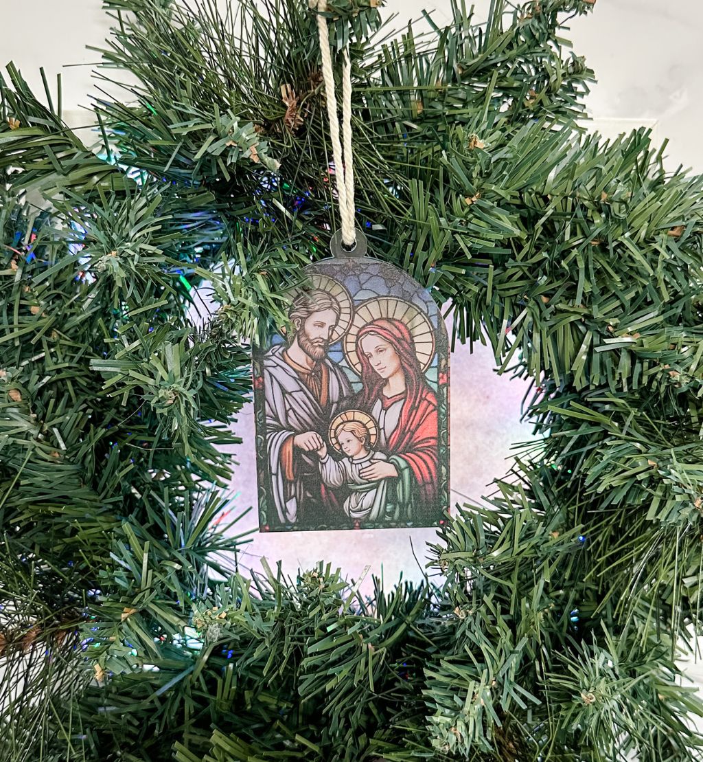 Stained Glass-Inspired Arch Christmas Ornament