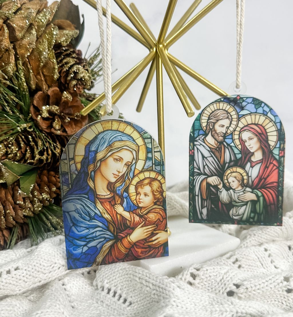 Stained Glass-Inspired Arch Christmas Ornament