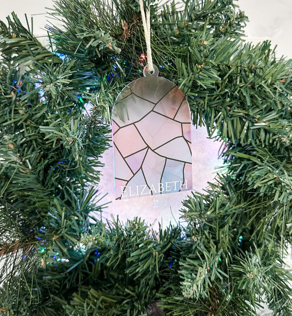 Personalised Stained Glass-Inspired Arch Ornament