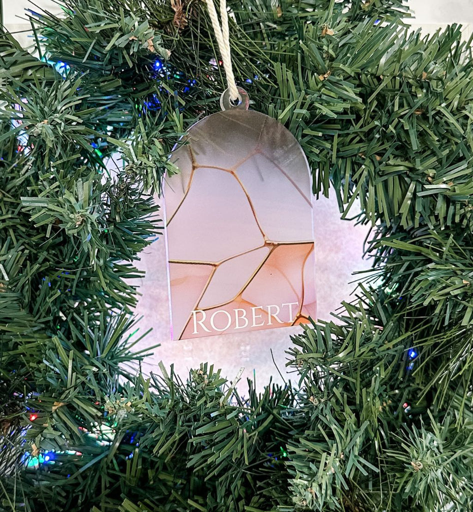 Personalised Stained Glass-Inspired Arch Ornament